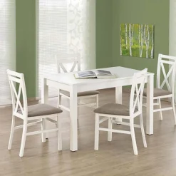 Garnero Arredamenti Tavolo da pranzo industrial moderno 120x68cm bianco Garp