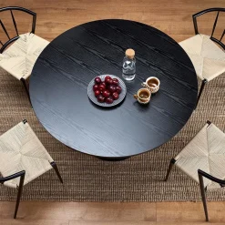 Garnero Arredamenti Tavolo da pranzo rotondo 120x77cm nero Igino Best