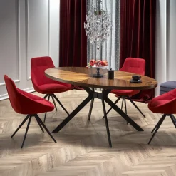 Garnero Arredamenti Tavolo da pranzo 170x90cm design moderno noce nero Emilio