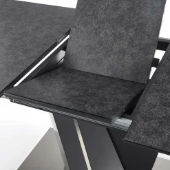 Garnero Arredamenti Tavolo in vetro allungabile moderno 160/200cm grigio scuro Curtis Sale