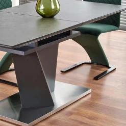 Garnero Arredamenti Tavolo in vetro allungabile moderno 160/200cm grigio scuro Curtis Sale
