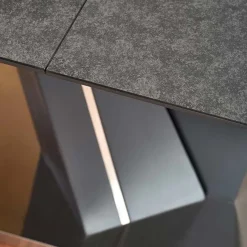 Garnero Arredamenti Tavolo in vetro allungabile moderno 160/200cm grigio scuro Curtis Sale