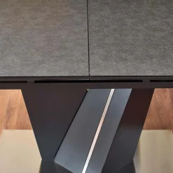 Garnero Arredamenti Tavolo in vetro allungabile moderno 160/200cm grigio scuro Curtis Sale