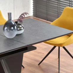 Garnero Arredamenti Tavolo in vetro allungabile moderno 160/200cm grigio scuro Curtis Sale