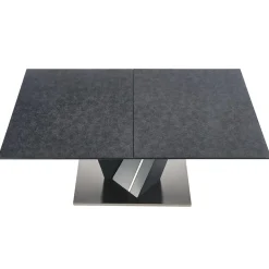 Garnero Arredamenti Tavolo in vetro allungabile moderno 160/200cm grigio scuro Curtis Sale