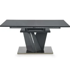 Garnero Arredamenti Tavolo in vetro allungabile moderno 160/200cm grigio scuro Curtis Sale
