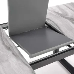 Garnero Arredamenti Tavolo in vetro 160/200cm allungabile marmo bianco grigio Jeff Clearance