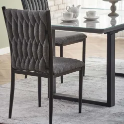 Garnero Arredamenti Tavolo in vetro 160/200cm allungabile marmo bianco grigio Jeff Clearance