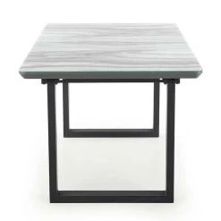 Garnero Arredamenti Tavolo in vetro 160/200cm allungabile marmo bianco grigio Jeff Clearance