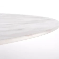 Garnero Arredamenti Tavolo rotondo da sala 90x75cm marmo bianco effetto oro Rosselli Discount