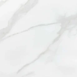 Garnero Arredamenti Tavolo rotondo da sala 90x75cm marmo bianco effetto oro Rosselli Discount