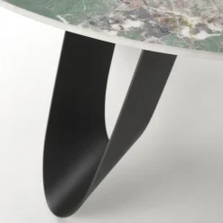 Garnero Arredamenti Tavolo rotondo 135x135cm moderno marmo verde nero Marmolada Hot