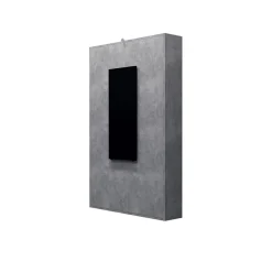 Garnero Arredamenti Tavolo 135x203cm a scomparsa moderno rettangolare cemento nero Hope Cemento - Nero Outlet