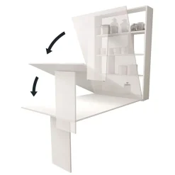 Garnero Arredamenti Tavolo 135x203cm a scomparsa moderno rettangolare bianco Hope Bianco Opaco Clearance