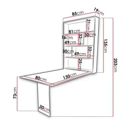 Garnero Arredamenti Tavolo 135x203cm a scomparsa moderno rettangolare bianco Hope Bianco Opaco Clearance