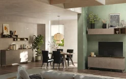 Garnero Arredamenti Tavolo 180x90cm bronzo rovere scuro Jonson Tortora - Noce Clearance