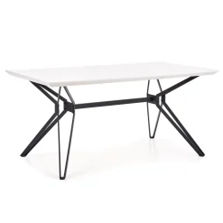 Garnero Arredamenti Tavolo 160x90cm design rettangolare laccato bianco lucido nero Ercole Hot