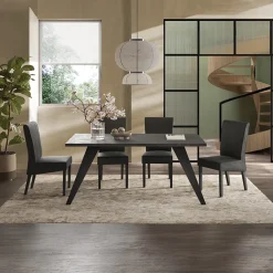 Garnero Arredamenti Tavolo 180x90cm grigio scuro gambe in metallo Jonson Ossido - Grigio Clearance