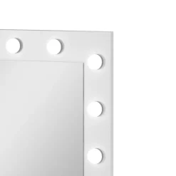 Garnero Arredamenti Toeletta da trucco con cassetti 120x40cm con specchio e led bianco Eloisa Discount