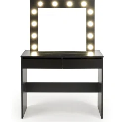 Garnero Arredamenti Toeletta da trucco con specchio 94x140cm con LED nero Bloom Nero Opaco Best