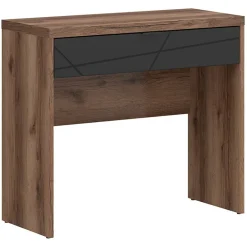 Garnero Arredamenti Toletta trucco consolle 90x80cm rovere scuro nero opaco Elin Outlet