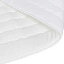 Garnero Arredamenti Topper piazza e mezza 120x200cm trapuntato imbottito con elastici bianco Corsica