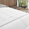 Garnero Arredamenti Topper singolo 90x200cm trapuntato imbottito con elastici bianco Corsica Discount