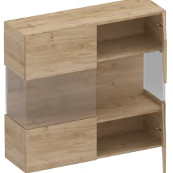 Garnero Arredamenti Vetrina sospesa 95x88h cm 2 ante chiaro Sunset Rovere