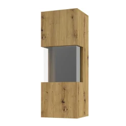 Garnero Arredamenti Vetrina sospesa 36x95h cm da parete nero Fusion Rovere Hot