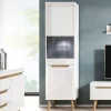 Garnero Arredamenti Vetrinetta alta 2 ante 53x197cm bianco lucido Alia Gihome® Online