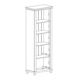 Garnero Arredamenti Vetrinetta 71x200h cm 1 anta sinistra soggiorno quercia Texel Verde New