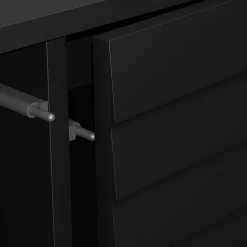 Garnero Arredamenti Vetrinetta 53x182h cm 1 anta soggiorno nero Wild Nero Opaco